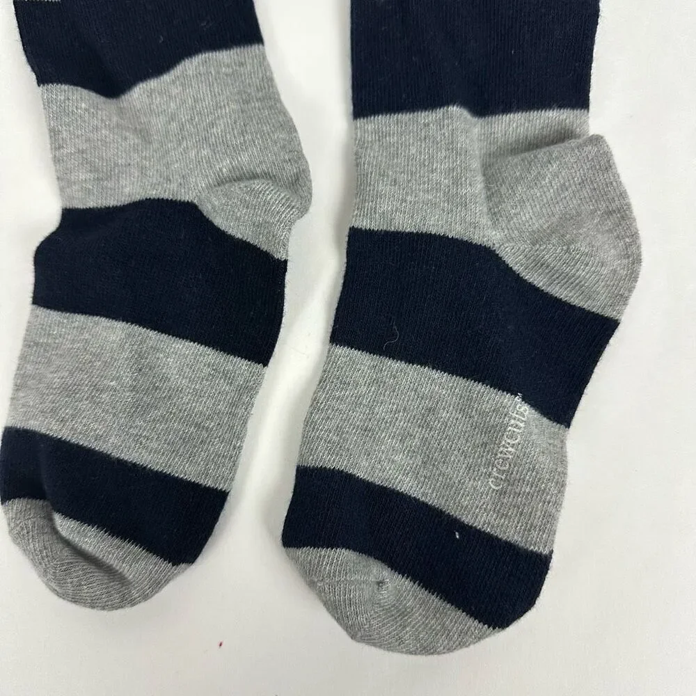 Crewcuts Girls Footed Tights size M-L Gray Navy Striped